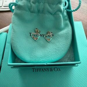 Tiffany & Co. Silver Open Heart Earrings